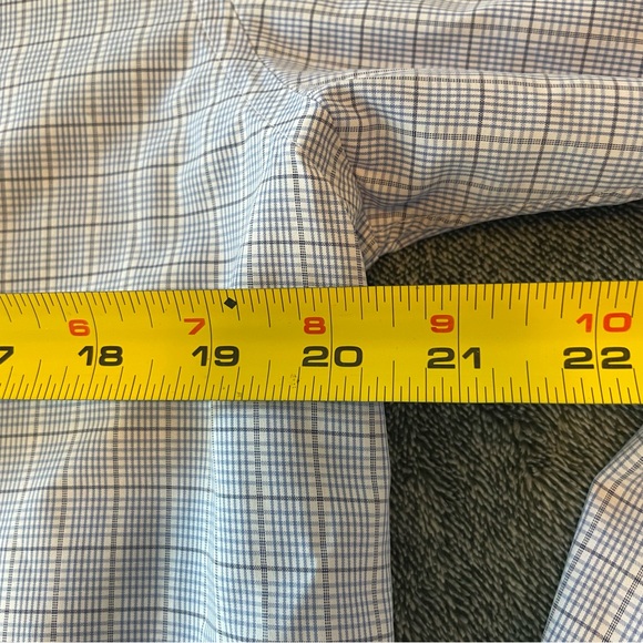 Eton Light Blue Checkered Dress Shirt Neck 15.5 - Picture 6 of 9